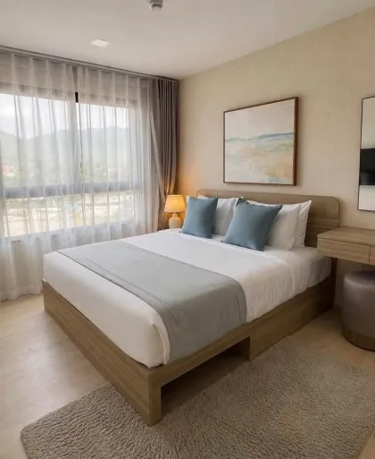 Condo Nuevo de 2 Habitaciones con Vista a Montañas en Cherng Talay