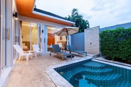 Вилла с 3 спальнями и 3 ванными, частный бассейн рядом с пляжем Най Харн