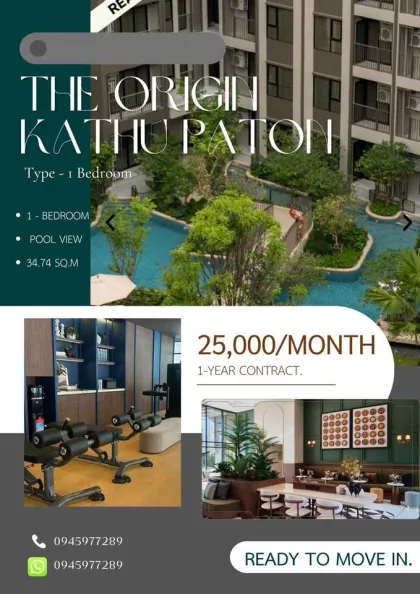 1-Zimmer-Wohnung zur Miete im The Origin Kathu, Phuket