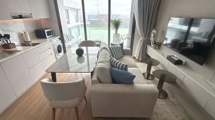 คอนโด 1 ห้องนอนให้เช่า ที่ The Aqua, Boat Avenue