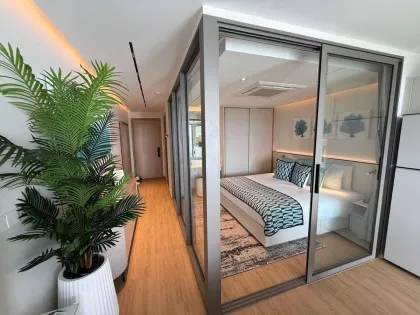 คอนโด 1 ห้องนอนให้เช่า ที่ The Aqua, Boat Avenue
