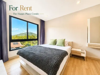 อพาร์ตเมนต์ 1 ห้องนอนให้เช่าที่ The Happy Place Condo ใกล้หาดในยาง