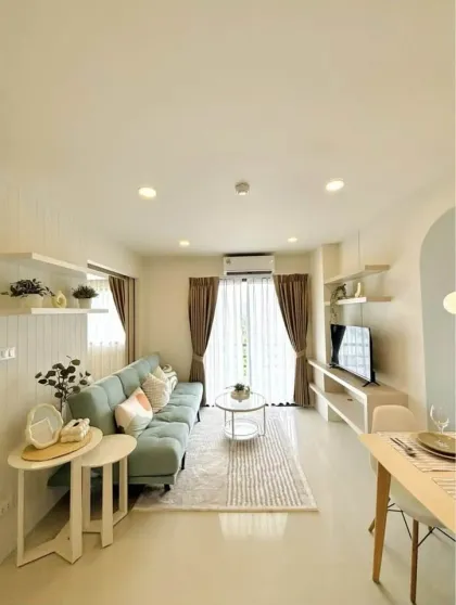 คอนโด 1 ห้องนอนกว้างขวางที่ Ratchaphon Place ให้เช่า