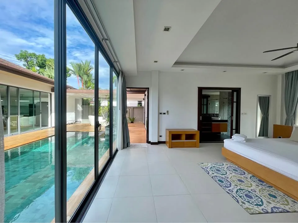 Ruhige 3-Zi.-Villa mit Bergblick in Cherng Talay