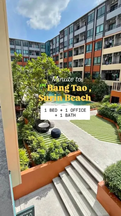 1-Zimmer-Wohnung mit Home Office in der Nähe von Bang Tao & Surin Strand