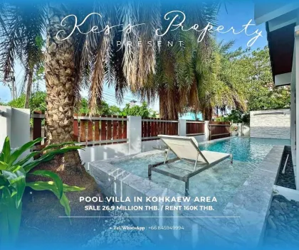 Poolvilla mit 4 Schlafzimmern zur Miete in Koh Kaew