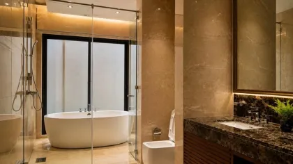 Villa de luxe en bord de mer avec accès privé à la plage