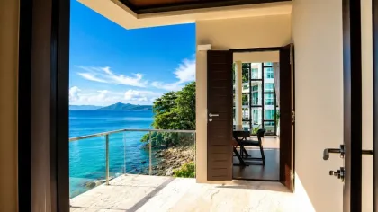 Villa de luxe en bord de mer avec accès privé à la plage