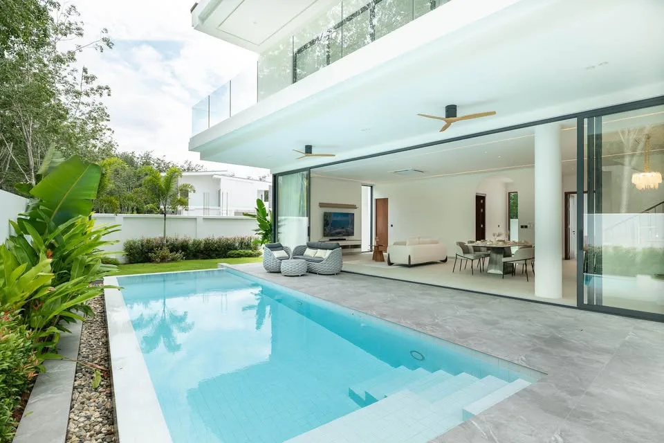 Spacious Modern 4-Bed 5-Bath Pool Villa for Rent in Thalang