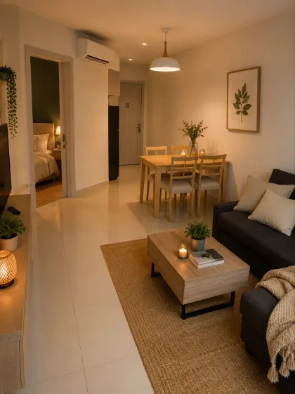 ห้องชุด 2 ห้องนอน วิวทะเลสาบ ที่ Cassia Resident
