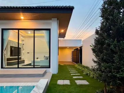 Villa privée 3 chambres avec piscine d'eau salée à louer à Koh Kaew