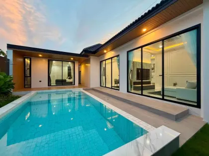 Villa privée 3 chambres avec piscine d'eau salée à louer à Koh Kaew