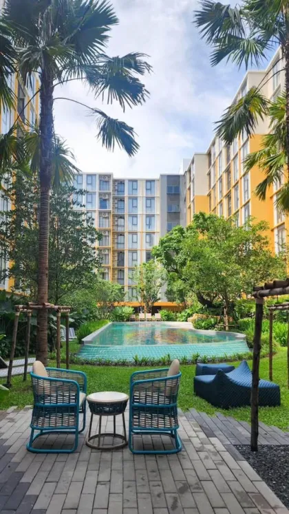 1-комнатная квартира с видом на сад в The Base Rise Central Phuket