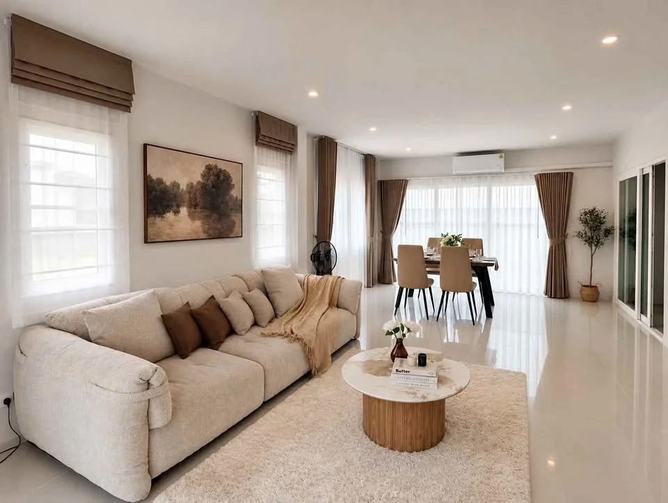 Voll möblierte 3-Zimmer-Wohnung zur Miete in Supalai Bella Vichit