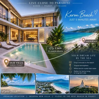 Neuwertige 5-Zimmer-Villa zur Miete in Karon, Phuket