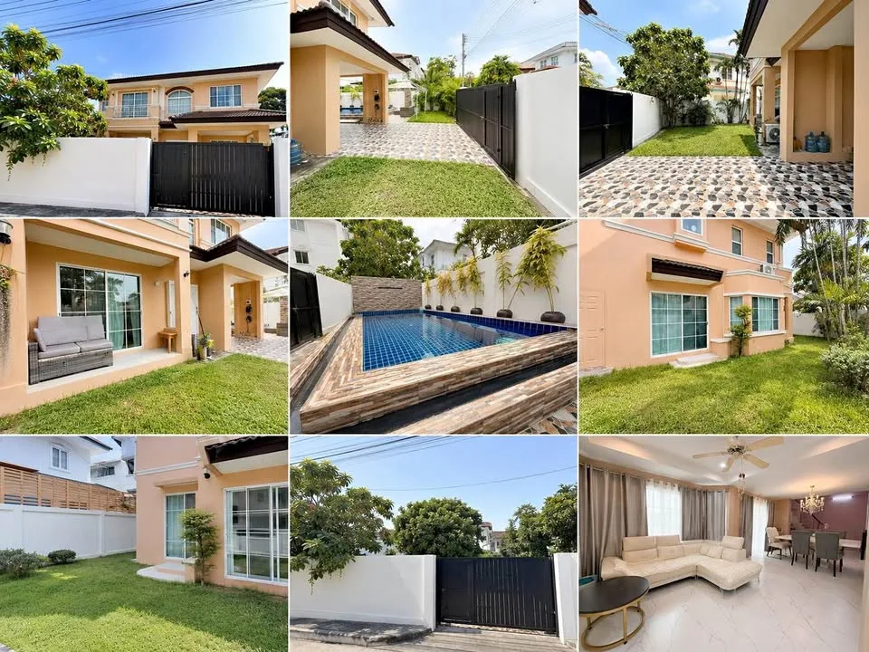 Acogedora villa de 3 dormitorios con piscina en Land & House Park, Chalong