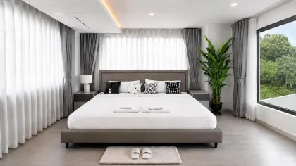 วิลล่าส่วนตัวสระว่ายน้ำทันสมัยในย่านป่าตองที่เงียบสงบ
