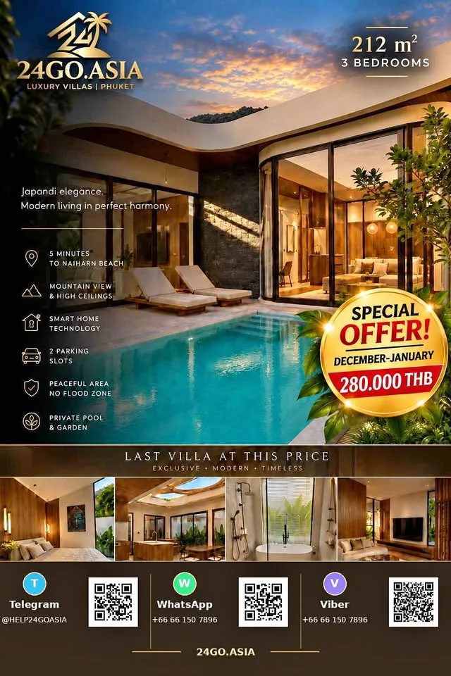 Exklusive 3-Zimmer-Villa mit Privatpool in Rawai mieten