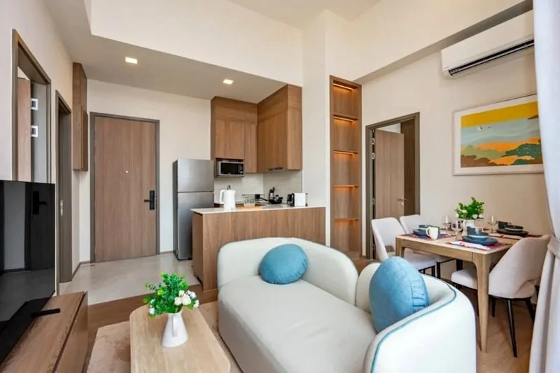 Condo entièrement meublé 2 chambres à louer à Canvas Cherng Talay