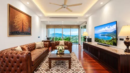 Villa de luxe privée avec piscine et vue panoramique sur la mer à Rawai