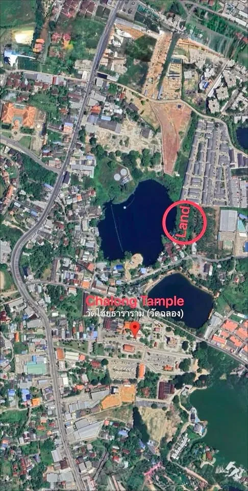 3,5 Rai Land zur Miete am malerischen See nahe Wat Chalong