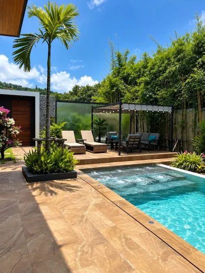 Luxus 4-Schlafzimmer-Poolvilla zur Miete in Suksan Fusion, Rawai