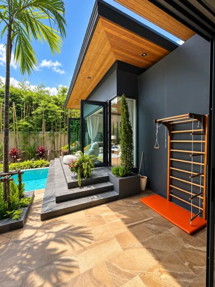 Luxus 4-Schlafzimmer-Poolvilla zur Miete in Suksan Fusion, Rawai