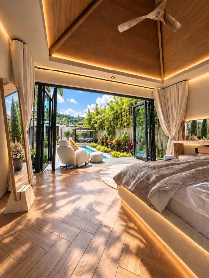 Luxus 4-Schlafzimmer-Poolvilla zur Miete in Suksan Fusion, Rawai
