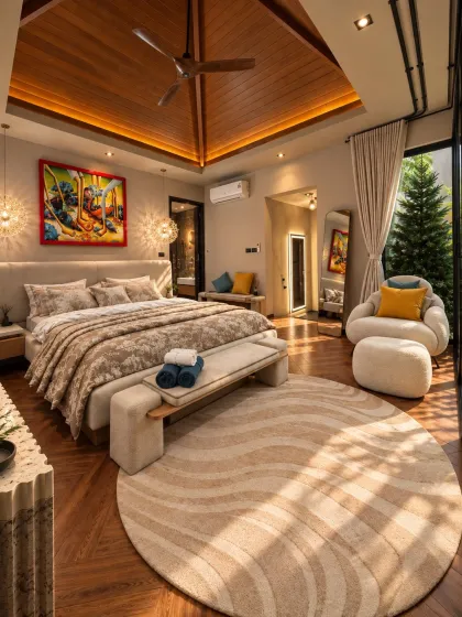 Luxus 4-Schlafzimmer-Poolvilla zur Miete in Suksan Fusion, Rawai