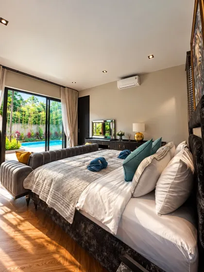 Luxus 4-Schlafzimmer-Poolvilla zur Miete in Suksan Fusion, Rawai