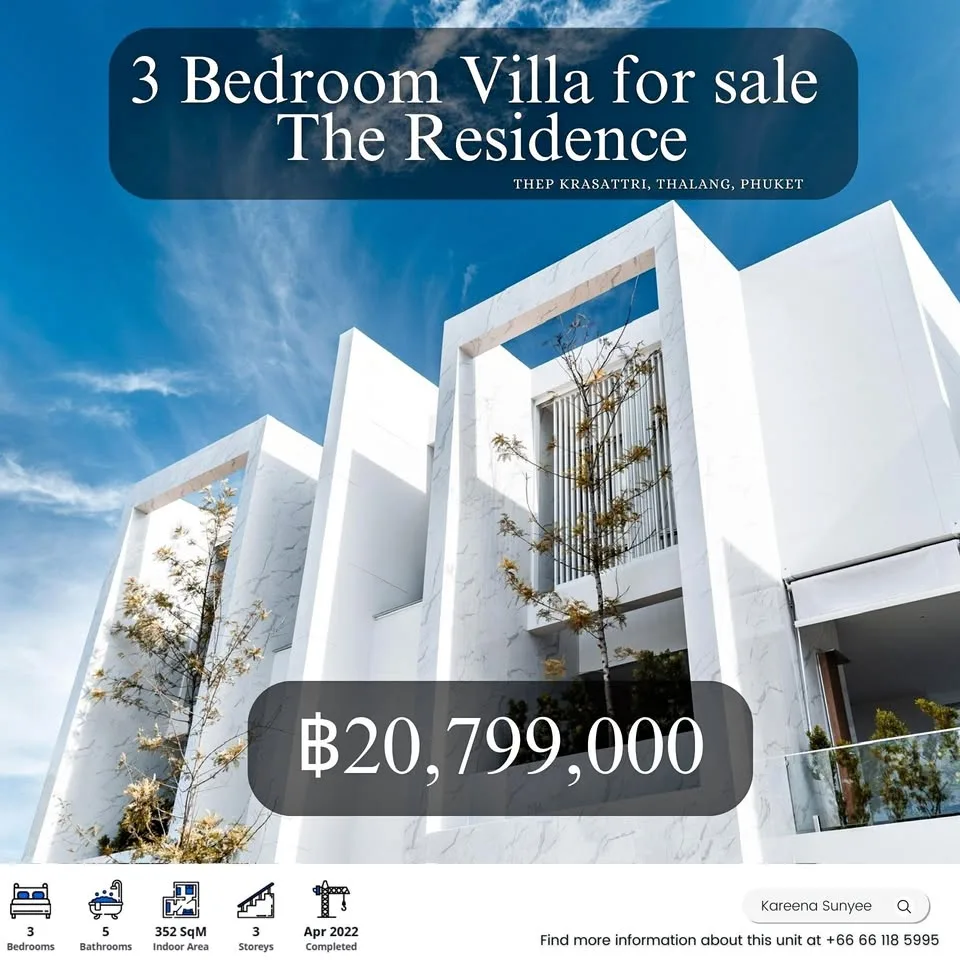 Роскошная вилла с 3 спальнями и бассейном на продажу в The Residence, Банг Тао