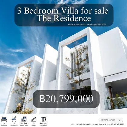 Роскошная вилла с 3 спальнями и бассейном на продажу в The Residence, Банг Тао