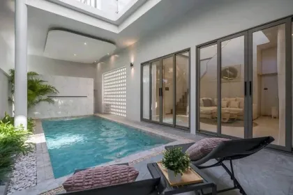 Stylish 3-Bedroom Pool Villa with Sea & Mountain View