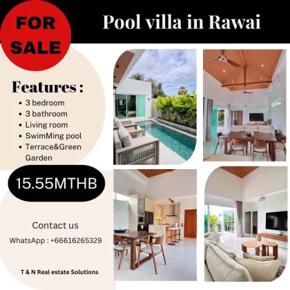 Exklusive 3-Zimmer-Poolvilla in Saiyuan, Rawai, Phuket