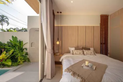 Villa con piscina cerca de playa Rawai - 3 hab. y 3 baños, amueblada