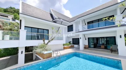 Geräumige Poolvilla mit Meerblick in ruhigem Rawai