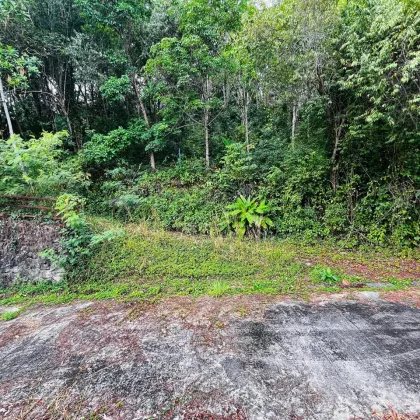 Terrain avec vue mer sur la côte Est de Phuket avec titre Chanote