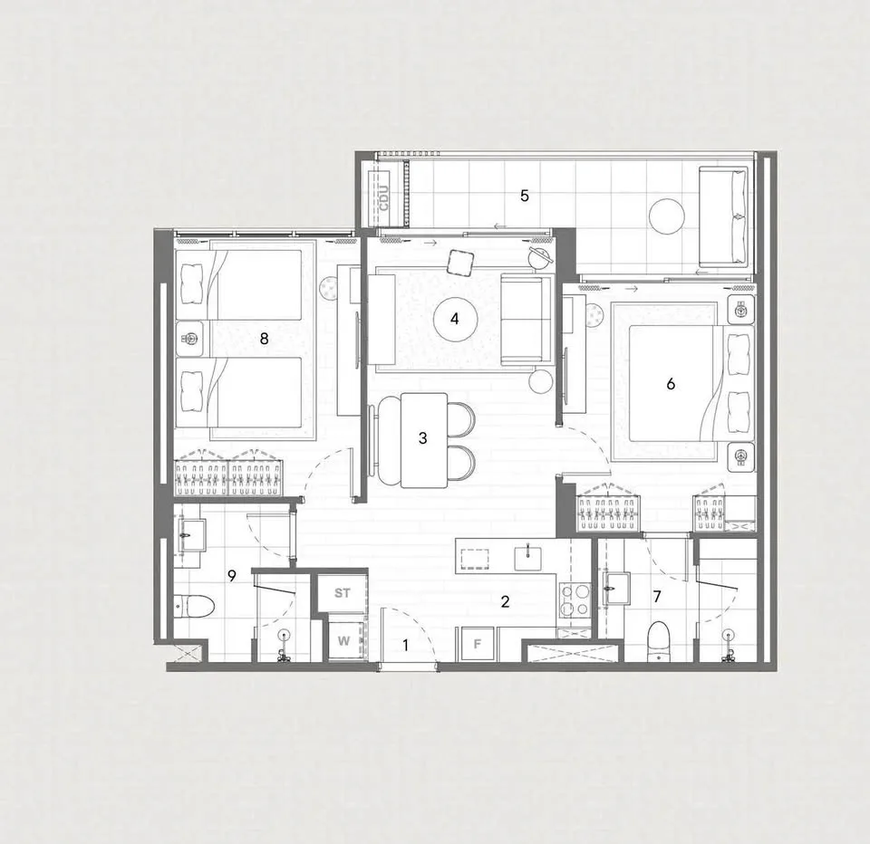 2-Bedroom Apartment in Sudara Condominium near Bang Tao Beach