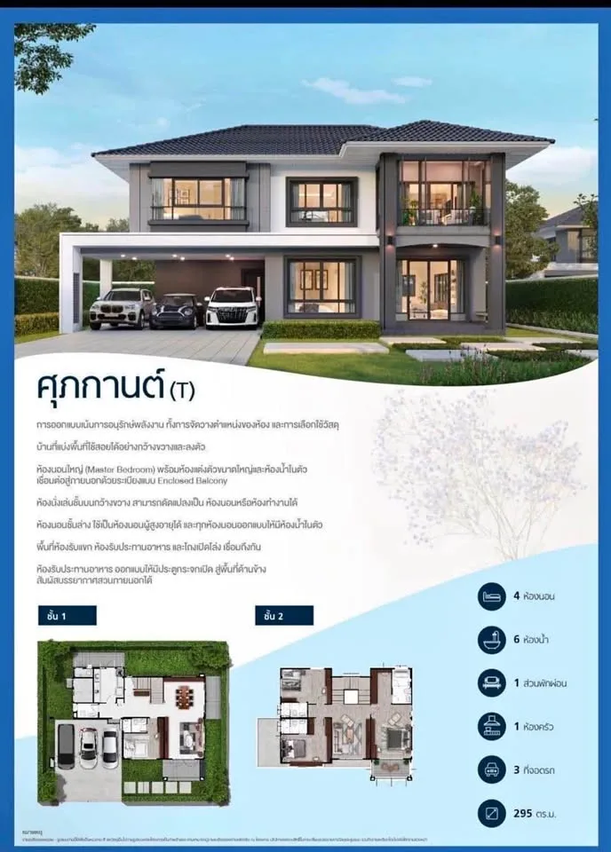Современная вилла с 4 спальнями и 6 ванными в Supalai Lake Ville Phuket