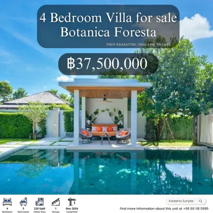วิลล่าพร้อมสระว่ายน้ำ 4 ห้องนอนที่ Botanica Foresta ภูเก็ต