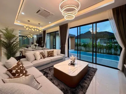 Modern 3 Bed 3 Bath Pool Villa near BISP Koh Keaw