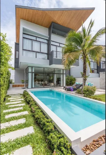 Villa Civetta con 3 dormitorios y piscina privada en Nai Harn