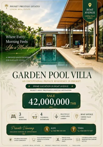 Ultra-Luxus Garten-Pool-Villa in Boat Avenue, Cherng Talay