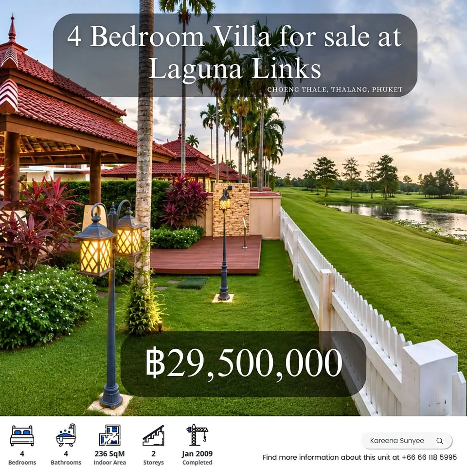 Villa de 4 habitaciones en venta en Laguna Links, Bang Tao