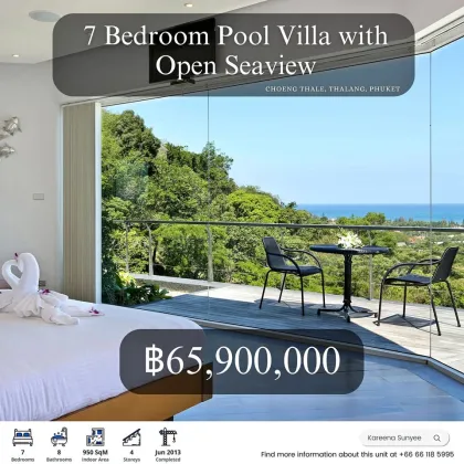 Villa de luxe 7 chambres avec piscine et vue mer ouverte à Cherng Talay