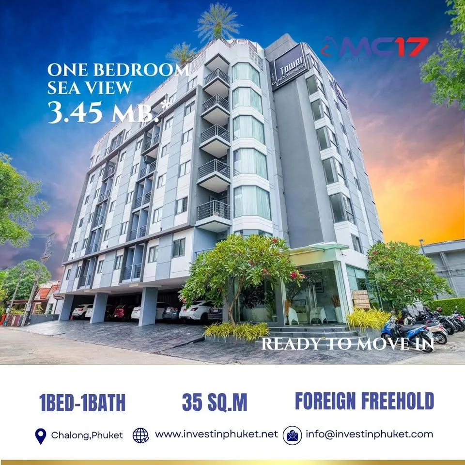 Condominio de 1 Habitación y 1 Baño en Venta en Chalong con Vista al Mar