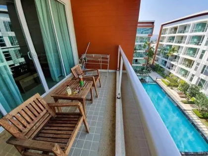 2 спальни, 2 ванны — квартира в The Breeze Hua Hin с видом на бассейн и море
