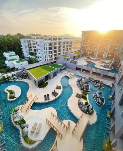 Просторная 1-комнатная квартира в Utopia Loft с видом на бассейн в Раваи