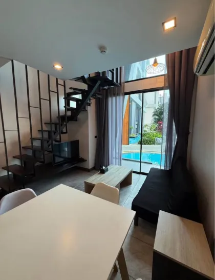 Просторная 1-комнатная квартира в Utopia Loft с видом на бассейн в Раваи