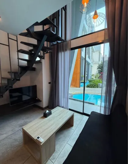 Просторная 1-комнатная квартира в Utopia Loft с видом на бассейн в Раваи